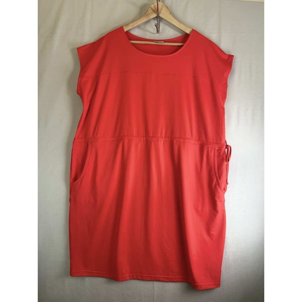 Columbia  Active Dress  Womens XXL Red Short Sleeve Pockets Outdoor Casual